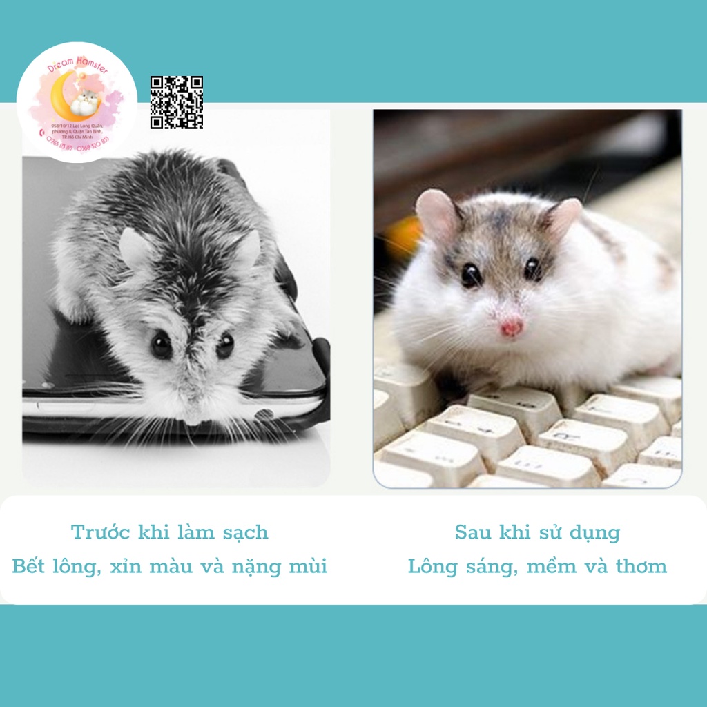 Phấn tắm khô Jonsanty cho Hamster, thỏ, bọ, Chinchillas, chó, mèo và một số động vật khác