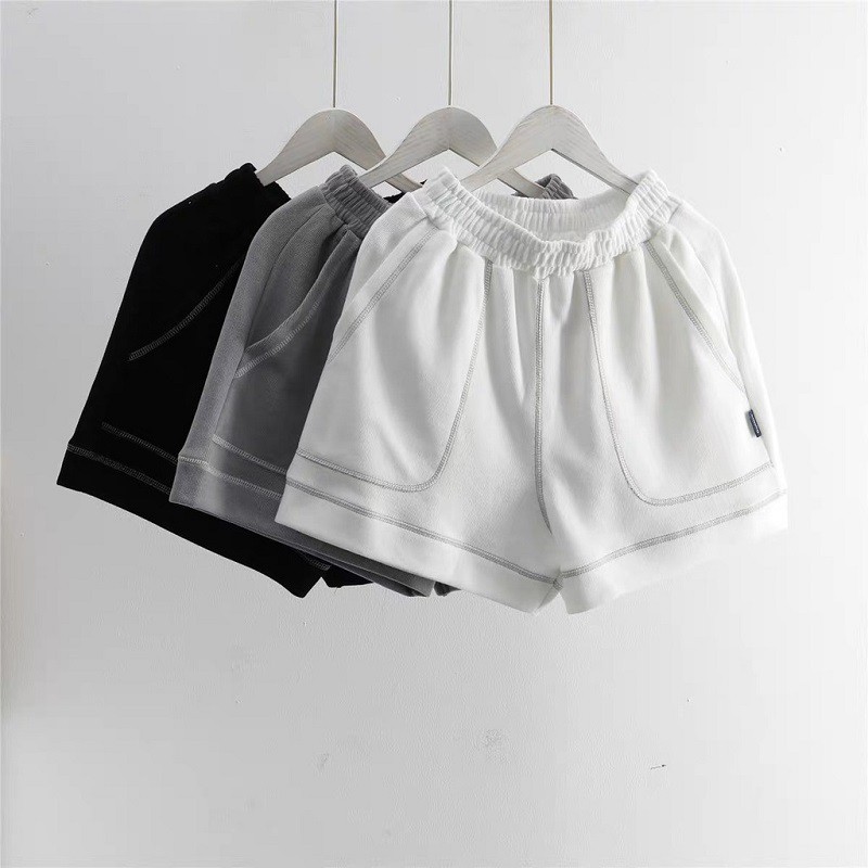 Quần short nữ mặc nhà chỉ nổi VIETCEN quần đùi nữ ngắn thể thao đi ngủ vải co dãn | BigBuy360 - bigbuy360.vn