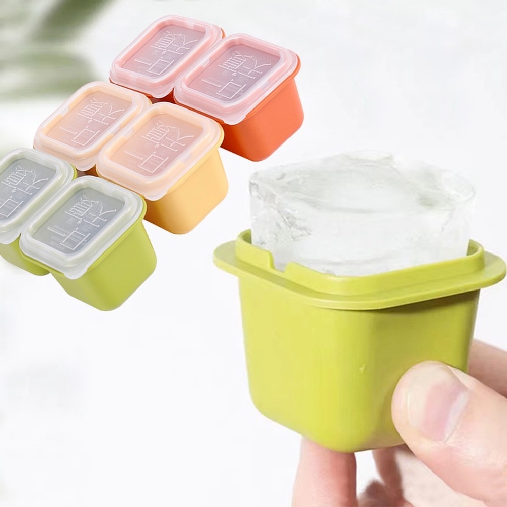 Khuôn Làm Đá Lạnh / Pudding / Trái Cây Có Nắp Đậy DIY Sáng Tạo