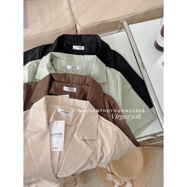 [NEW]ÁO BLAZER CỘC TAY DÂY RÚT EO 6096/ÁO BLAZER CỘC TAY DÂY RÚT EO STYEL ULZZANG
