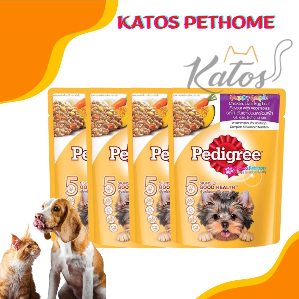 Pate Pedigree cho chó cơn 80g vị gà, gan, trứng và rau