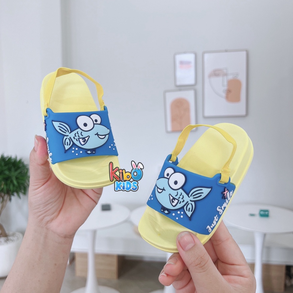 [KHO SỈ RẺ] Dép lê có quai siêu nhẹ, siêu êm chống trơn nhầy cho bé 1-3 tuổi