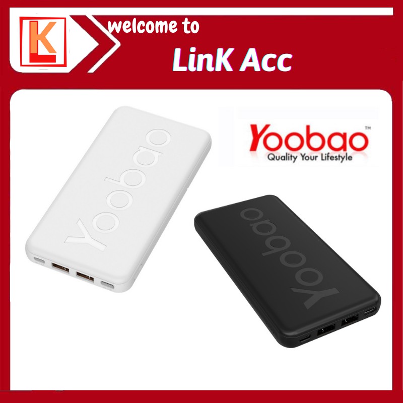 Pin sạc dự phòng chính hãng Yoobao 10000 mAh P10T- 2 cổng USB- Hỗ trợ sạc 2 máy- Có đèn LED báo dung lượng