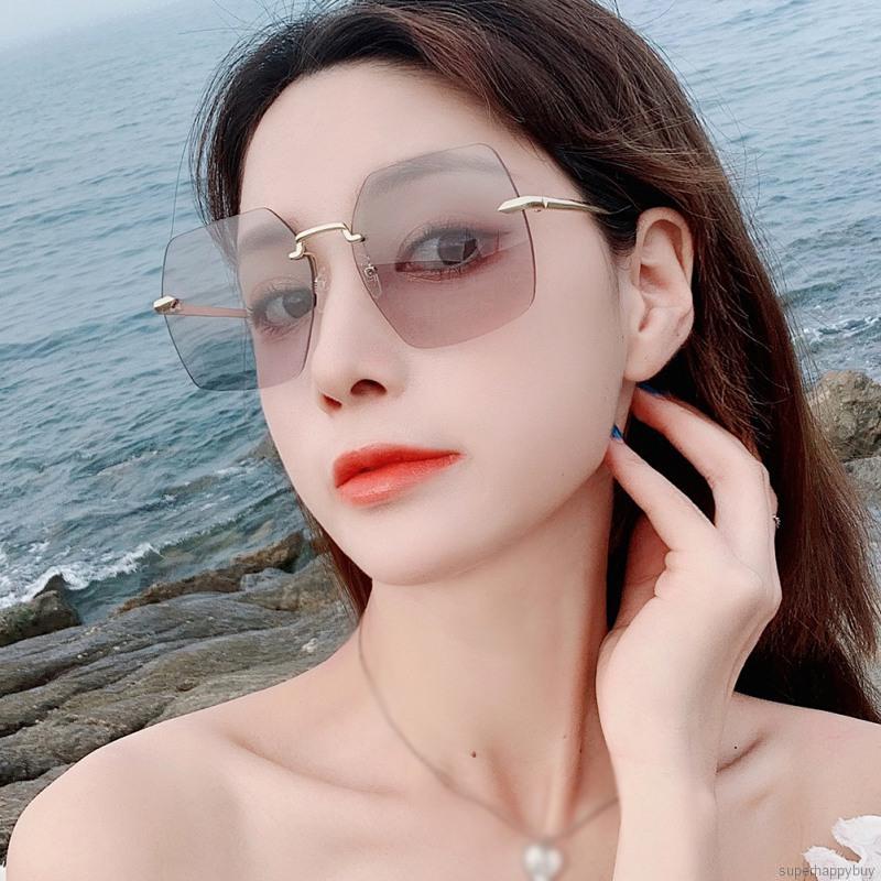 Kính mát không gọng thời trang phong cách retro