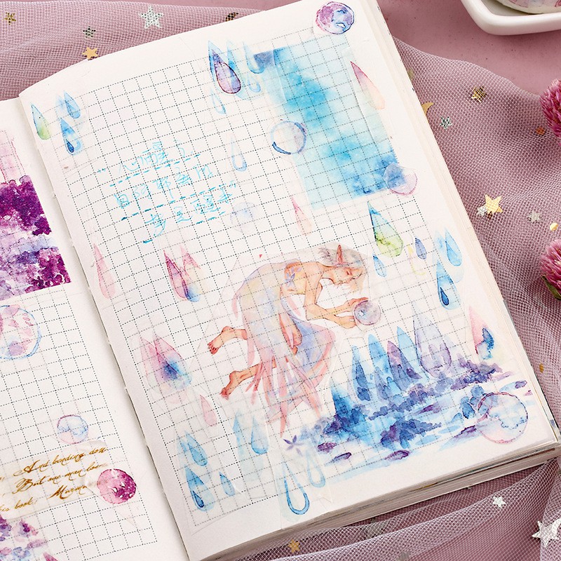 Băng dính washi tape trang trí planner WST131