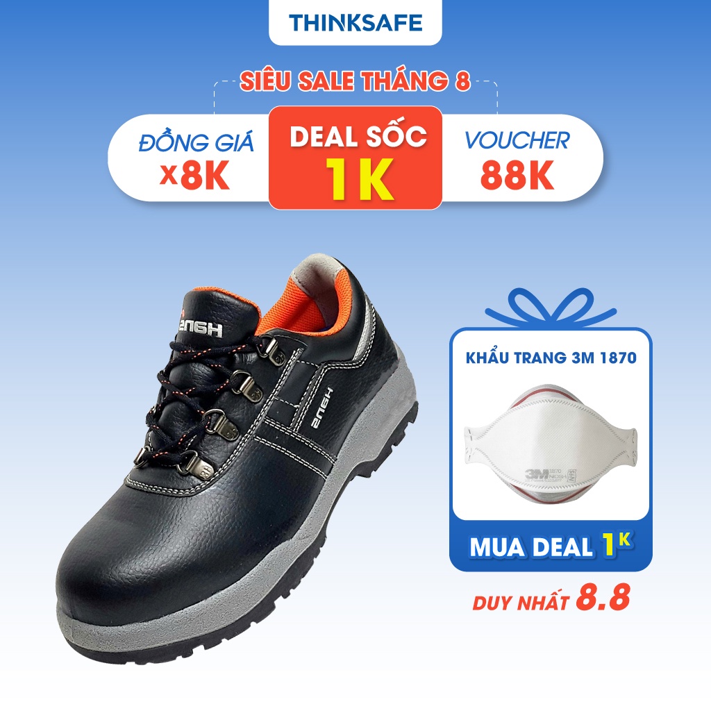 Giày bảo hộ hàn quốc Hans HS60 chống đinh, mũi sắt, dáng thể thao cao cấp Giày lao động công trình cao cấp - Thinksafe