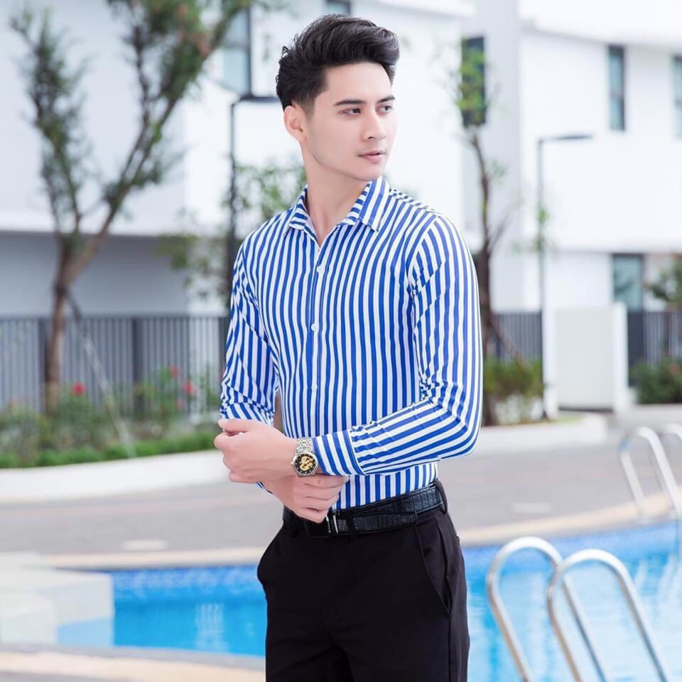 [ XẢ HÀNG] 𝘼́𝙤 𝙎𝙤̛ 𝙈𝙞 𝙉𝙖𝙢 𝙆𝙚̉ 𝙎𝙤̣𝙘 Dài Tay, Cổ Bẻ - Chất Lụa Cotton, Hàng VNXK - SMKS l OMAN | BigBuy360 - bigbuy360.vn