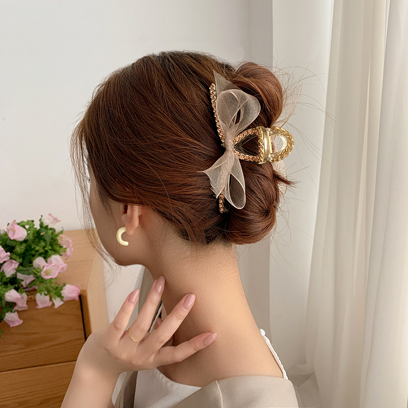 Kẹp tóc càng cua đính đá ngọc trai nhân tạo nhiều mẫu tùy chọn xinh xắn dành cho nữ