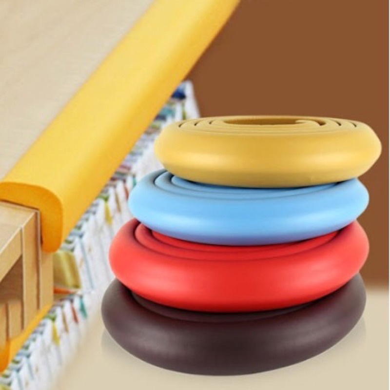 Xốp bọc cạnh bàn, góc bàn giữ an toàn cho bé [Bọc cạnh dài 2m, cao su NBR mềm mại]