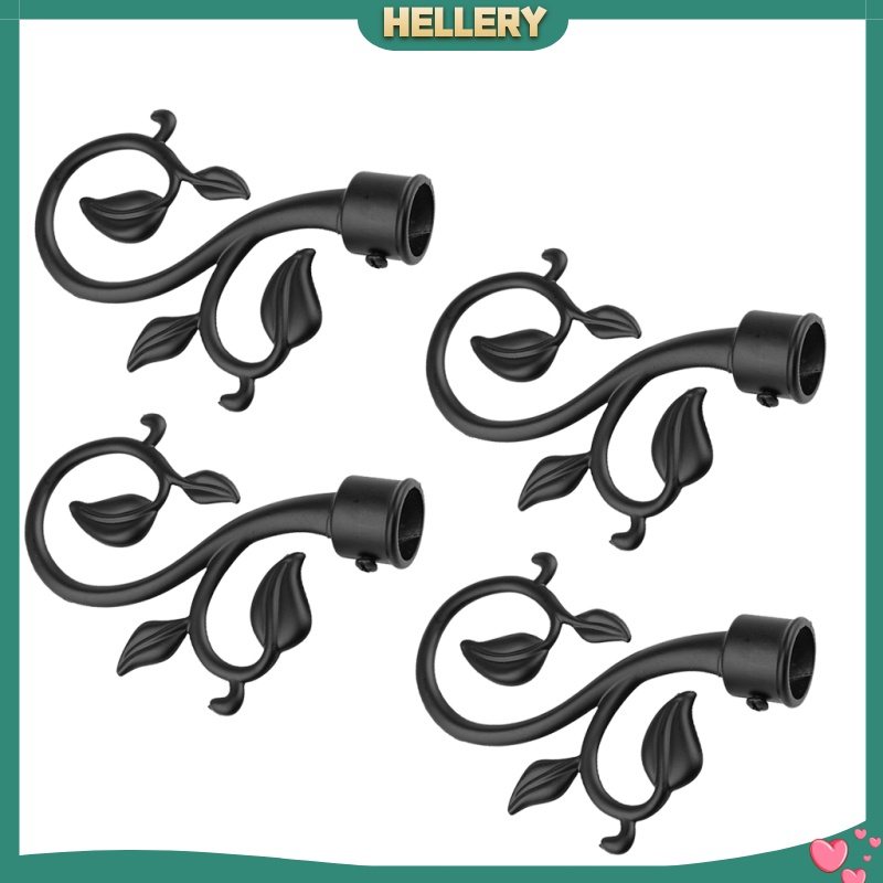 Bộ 4 Phụ Kiện Gắn Thanh Treo Rèm Cửa Sổ Phong Cách Vintage