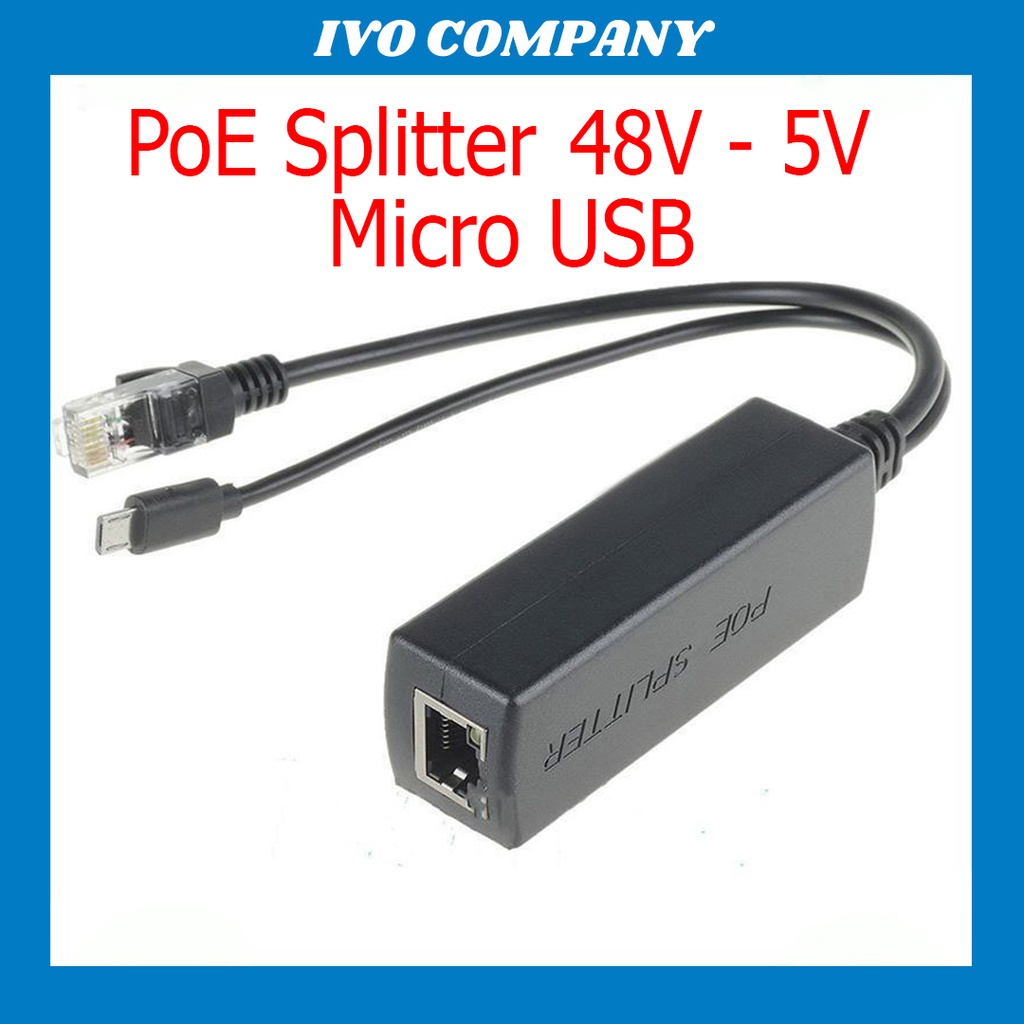 Jack POE Hạ Thế 48V Sang 5V RJ45 MICRO USB