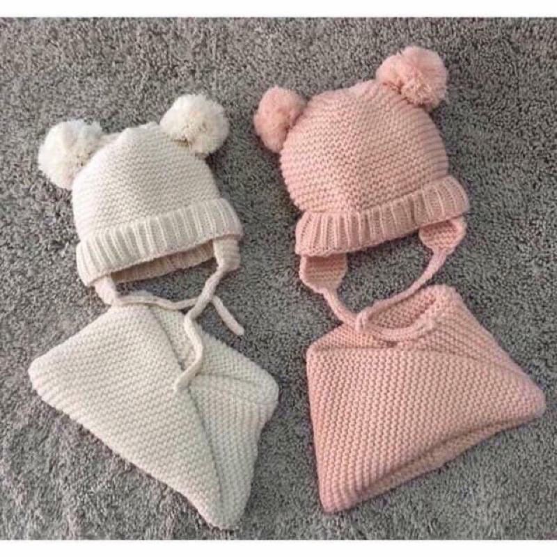 Mũ len Hm và Set khăn mũ len zara cho bé trai, bé gái