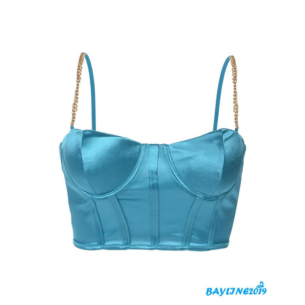 Áo Hai Dây Có Mút Đệm Ngực Phong Cách Gợi Cảm Thời Trang Dành Cho Nữ