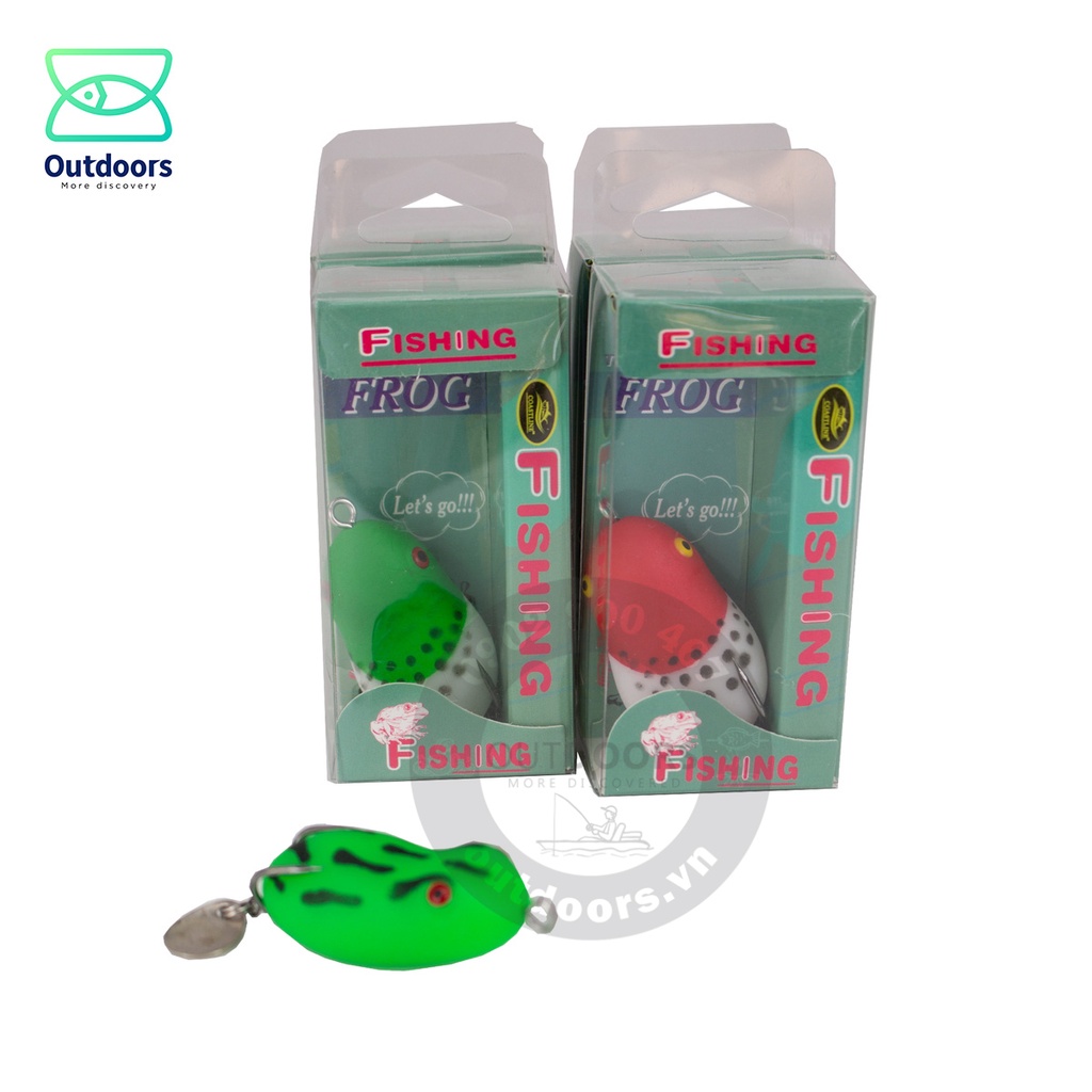 Mồi câu lure nhái hơi Coastline HTFrog 4cm- 7.5g (Có muỗng) dùng câu cá lóc, cá chẽm, cá quả