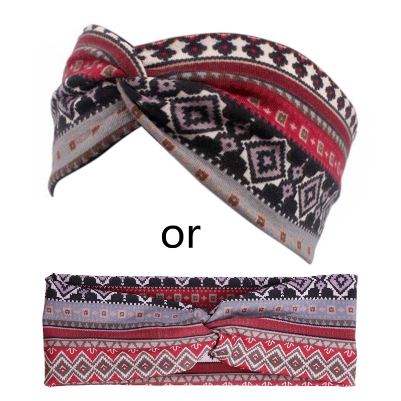 Băng Đô Co Giãn Họa Tiết Thổ Cẩm Cho Nữ