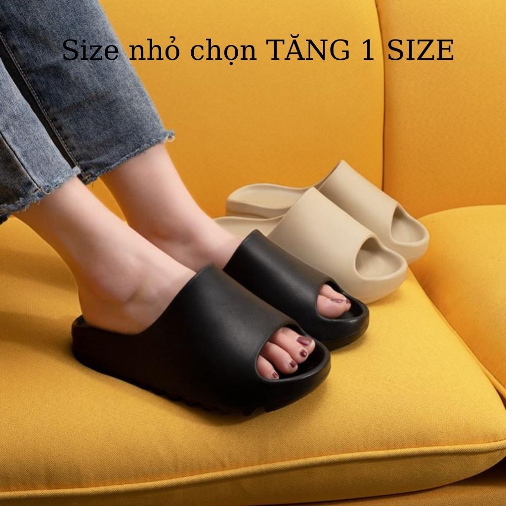 Dép quai ngang nam nữ đế độn UNISEX Dép bánh mì đơn giản êm mềm nhẹ chống trơn SIZE NHỎ