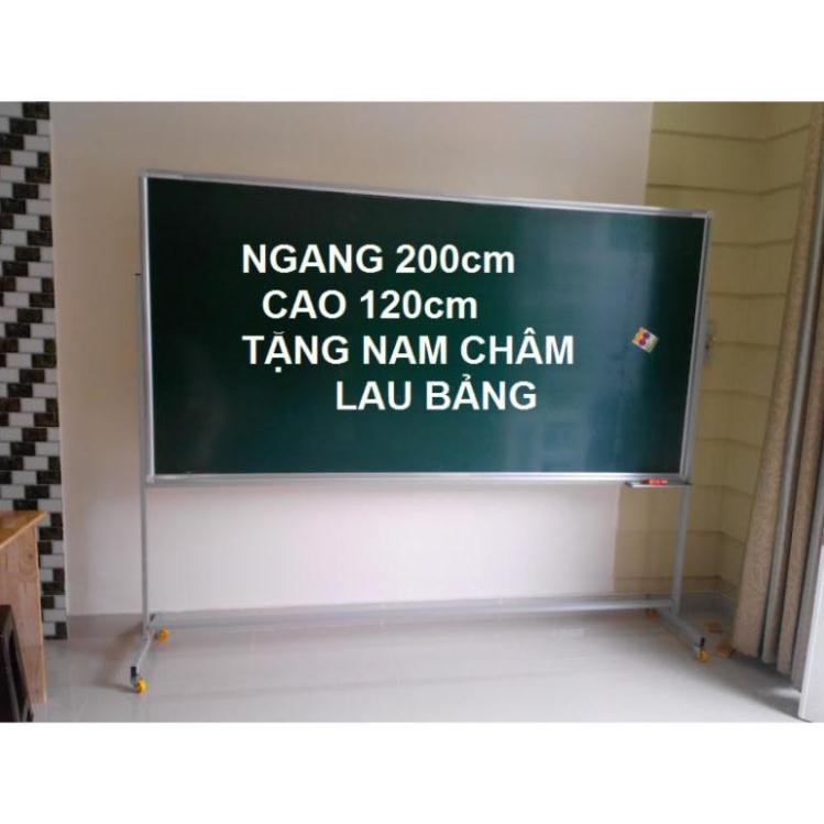 BẢNG TỪ XANH VIẾT PHẤN DI ĐỘNG HÀN QUỐC TẶNG KÈM NAM CHÂM +LAU BẢNG KÍCH THƯỚC 120 x 200cm