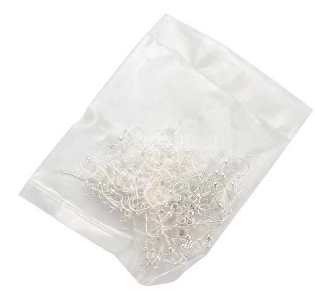 D21 - 100 móc khuyên tai mạ vàng mạ bạc gia sỉ