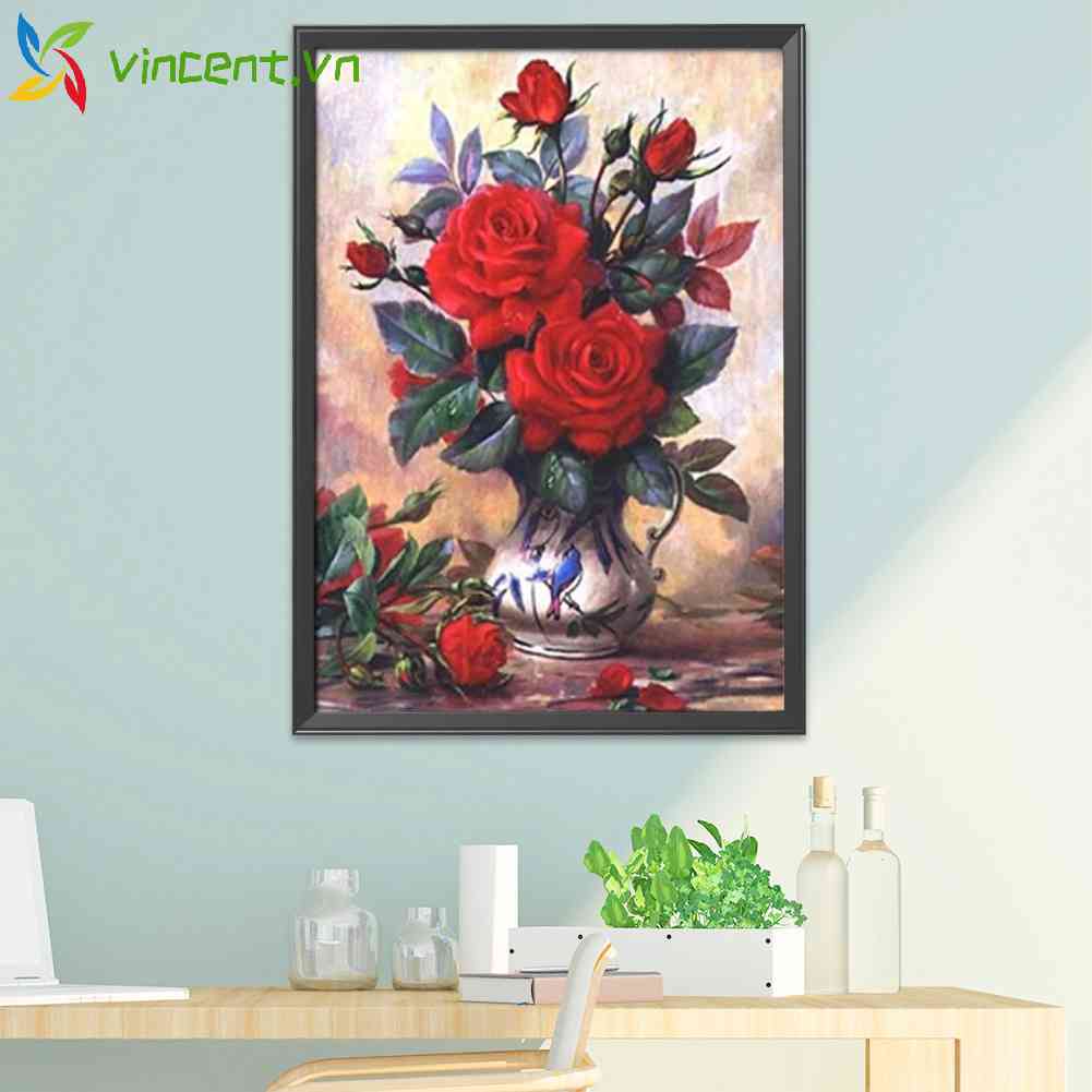Bộ Chỉ Thêu Chữ Thập 11CT DIY Hình Bông Hoa