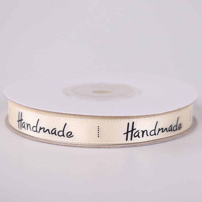 HANDMADE Cuộn Dây Ruy Băng In Chữ Diy 10mmx25y