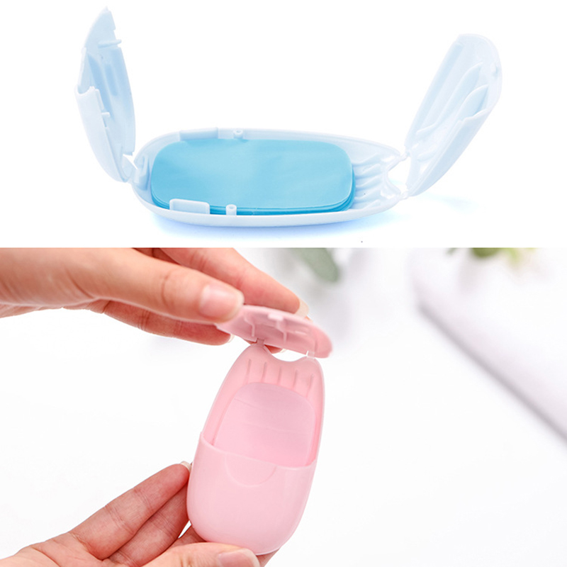 Set 50 Xà Phòng Giấy Mini Dùng Một Lần Tiện Dụng Khi Đi Du Lịch