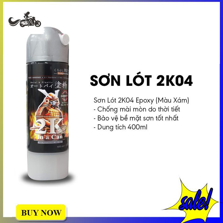 Sơn lót Samurai  epoxy 2K04 400ML màu xám