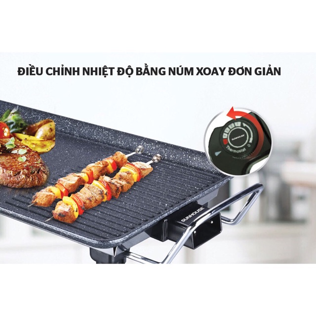 Bếp Nướng Điện Không Khói Cao Cấp SUNHOUSE SHD4607 Bảo Hành Chính Hãng [CAO CẤP] Bếp Nướng Không Khói Hàng Loại 1