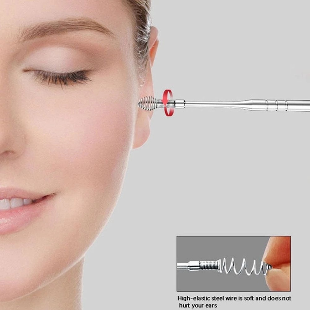 Bộ dụng cụ lấy ráy tai 6 trong 1 bằng thép không gỉ