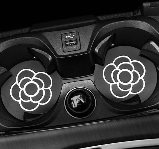 Tấm Lót Cốc Nước Hình Chuột Mickey Dễ Thương Chống Trượt Trang Trí Nội Thất Xe Hơi