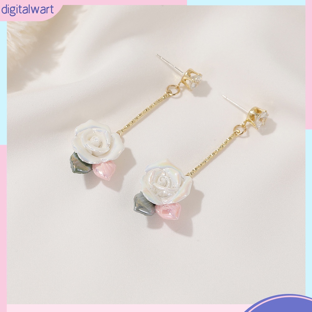 Đôi Khuyên Tai Hình Hoa Hồng Phong Cách Vintage Thời Trang Cho Nữ