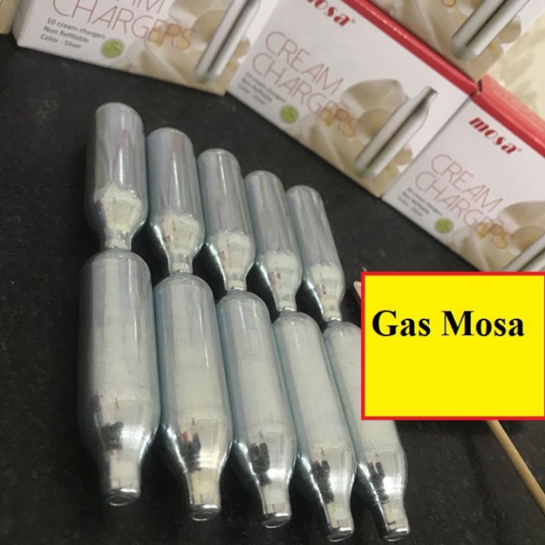 Hộp Gas Mosa N2O (10 Viên) Dùng Cho Bình Xịt Kem Tươi