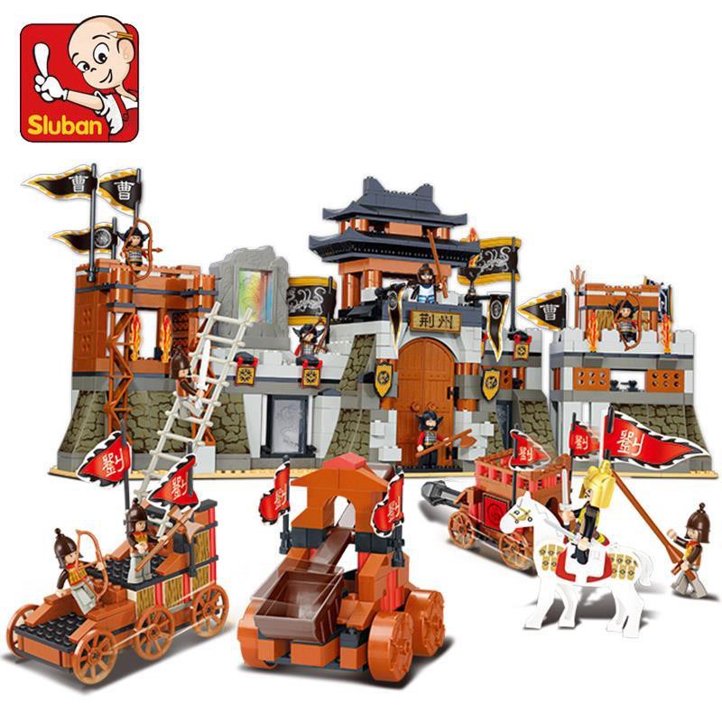 Khối xây dựng quân sự Romance of the Three Kingdoms Tương thích với Lego City Castle Chiến đấu Lính Cổ Trung Cổ Đồ chơi