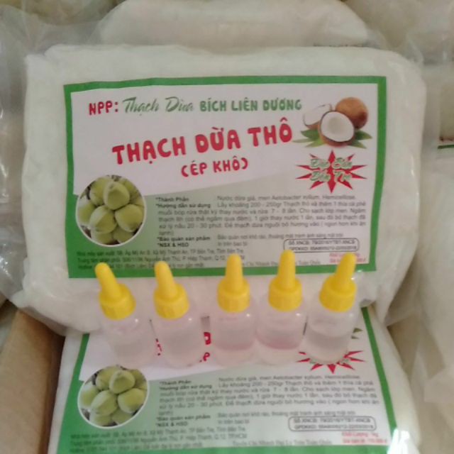 [ NHẬP MÃ HONG1234X GIẢM 10K ] THẠCH DỪA THÔ BẾN TRE (ÉP KHÔ) TẶNG HƯƠNG DỪA