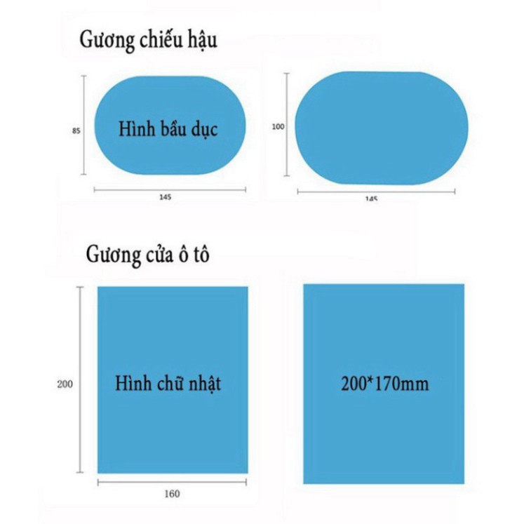 Miếng Dán Chống Nước - Miếng Dán Chống Nước Gương Ô Tô - Chống Bám Nước, Chống Lóa Gương Chiếu Hậu