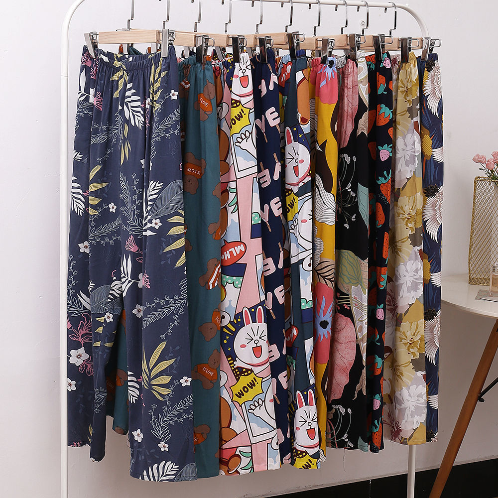 Quần Ngủ cotton Lụa Chống Muỗi Dáng Rộng Dành Cho Nữ