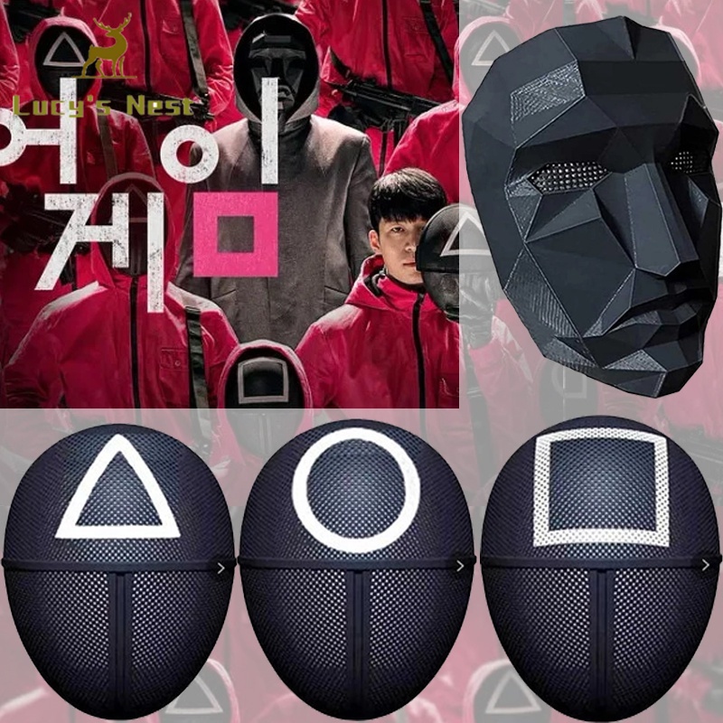 [Squid game]Bộ Quần Áo Trong Phim Squid Game Hàn Quốc Drama Villain Horror Round sáu cho nam và nữ Trò Chơi Con Mực hóa