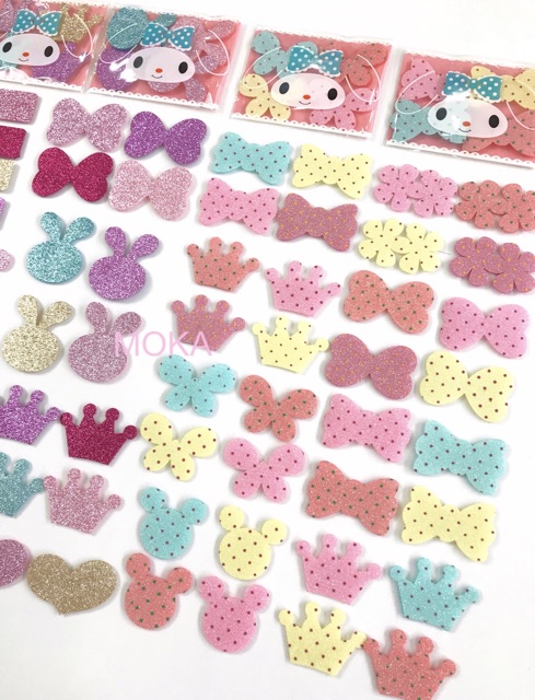 Set 4 miếng dán mái nhũ lấp lánh