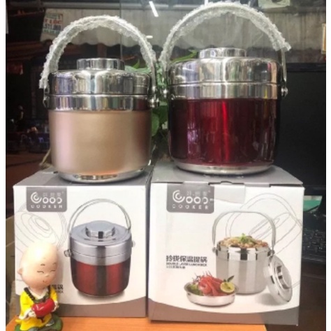 Cặp lồng bom xuất Hàn 1,3l - Camen giữ nhiệt Xuất Hàn- cà mên inox cao cấp -hộp đựng cơm - 1 ca mên inox 1.3l inox