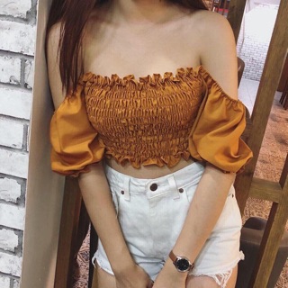 Bẹt vai nhúng chỉ croptop