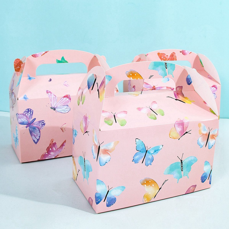 Set 4 Hộp carton Đựng Kẹo Họa Tiết Hoạt Hình Trang Trí Tiệc Cưới/Sinh Nhật