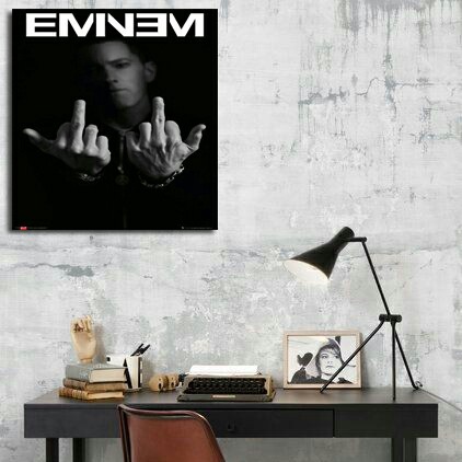 Poster Treo Tường Trang Trí Hình Nhạc Cụ Eminem