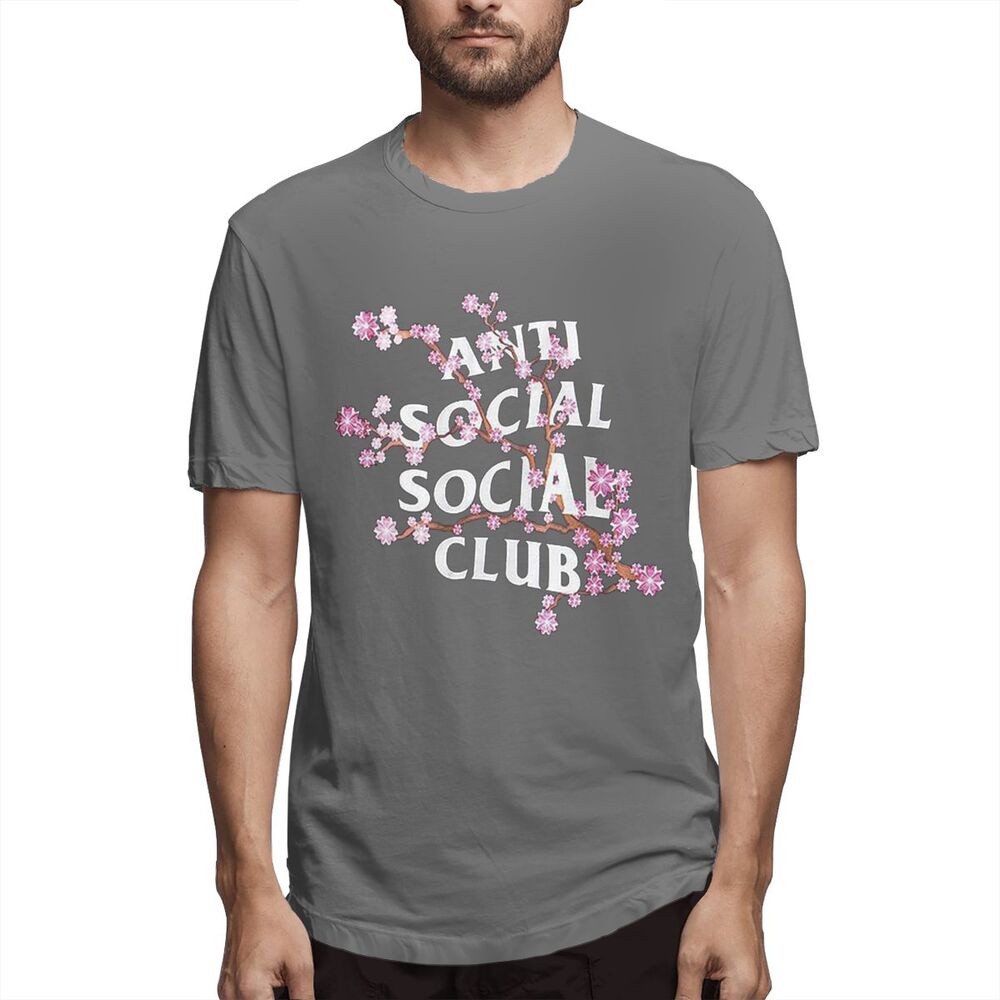 áo nam Tay Ngắn Cổ Tròn Có In Chữ Anti Social Social Club Assc Cá Tính