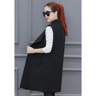 *❣️FREESHIP❣️ Áo Vest Ghi Lê Form Dài Sang Trọng thiết kế hiện đại và phong cách