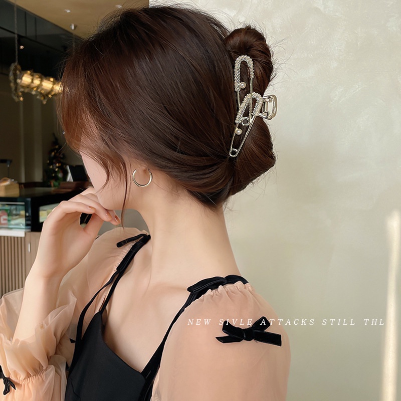 Kẹp Tóc Hợp Kim Đính Đá Và Ngọc Trai Giả Thời Trang Dành Cho Nữ