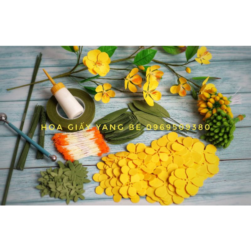 Nguyên liệu làm hoa mai đào