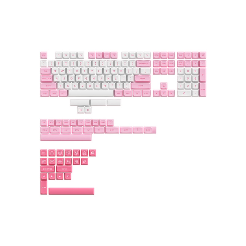 Keycap Cho Bàn Phím Cơ Akko Set – Prunus Lannesian (PBT Double-Shot/ASA low profile/155 nút) | Ezpc