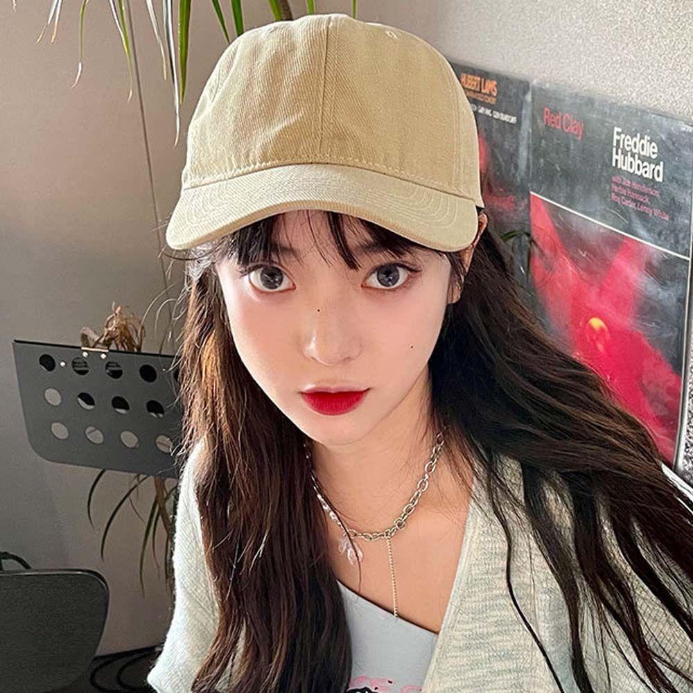 TWINKLE Mũ Lưỡi Trai Màu Trơn Mềm Mại Phong Cách Hip Hop Thời Trang Cho Nam Và Nữ