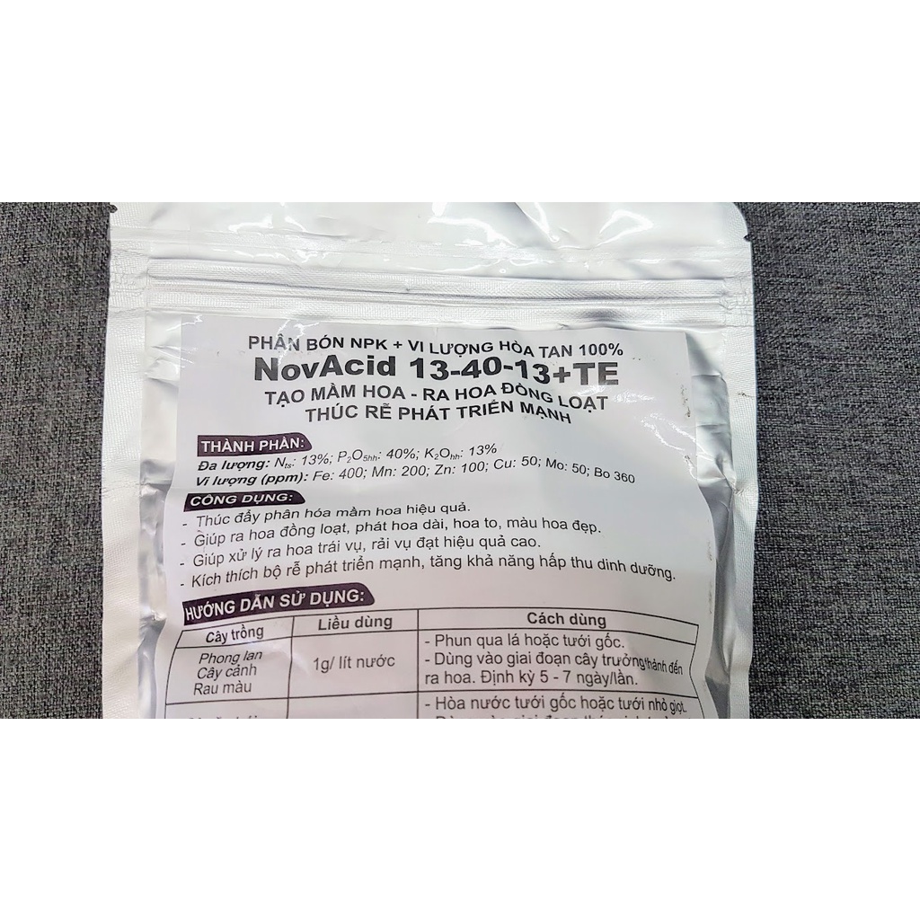 Phân Bón Hòa Tan Israel NovAcid 13-40-13+TE.