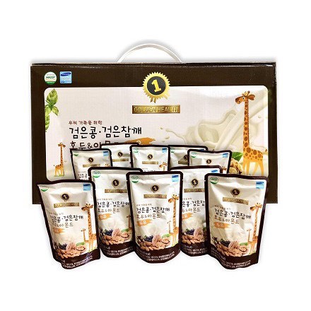 SỮA HẠT ÓC CHÓ HẠNH NHÂN ĐẬU ĐEN & MẮC CA - HÀN QUỐC GOLDEN HEALTH - 20 bịch x 195ml