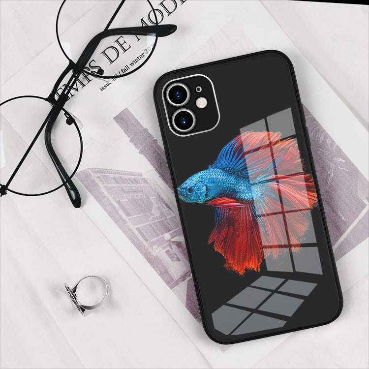 Ốp kính cường lực hình Cá Nice Fish Bắt Mắt cho dòng Iphone từ 5 đến 12 OK-BET20210052